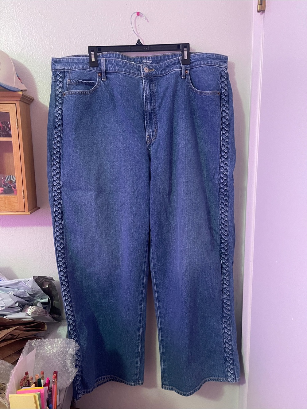 Old Navy Braided High Waisted Jeans, 22